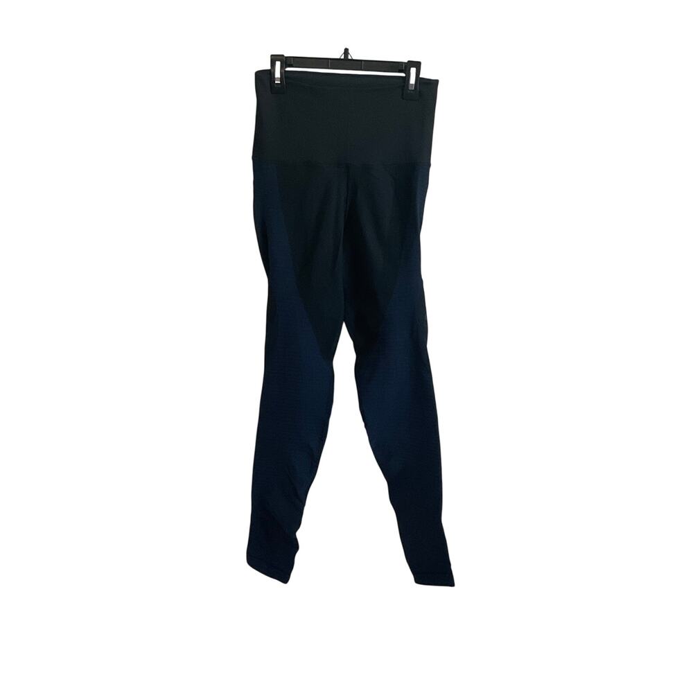 Nike Full Length High Rise Black and Blue Leggings - Size Medium
